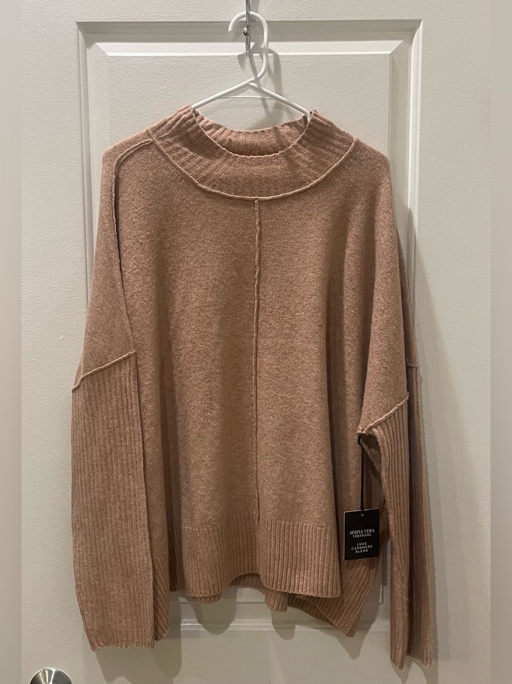 NEW…Simply Vera Vera Wang Luxe Cashmere Mock Neck Sweater